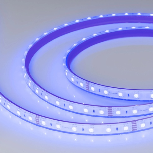Лента светодиодная герметичная RTW-PFS-B60-13mm 24V RGB (14.4 W/m, IP68, 5060, 5m) (Arlight, 14.4 Вт/м, IP68)