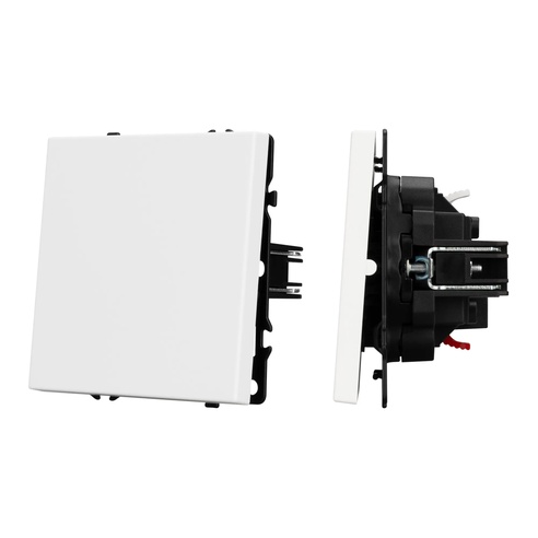 Механизм выключателя одноклавишный проходной SWT-NOBE-MKP1-SFPL-WH (230V, 10A) (Arlight, -)