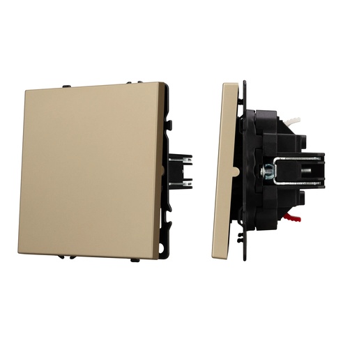 Механизм выключателя одноклавишный непроходной SWT-NOBE-MK01-SFPL-GD (230V, 10A) (Arlight, -)