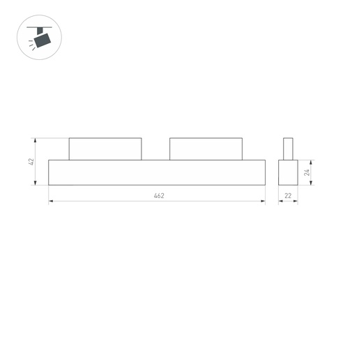Светильник MAG-ORIENT-LASER-L465-16W Warm3000 (WH, 24 deg, 48V, DALI) (Arlight, IP20 Металл, 5 лет)