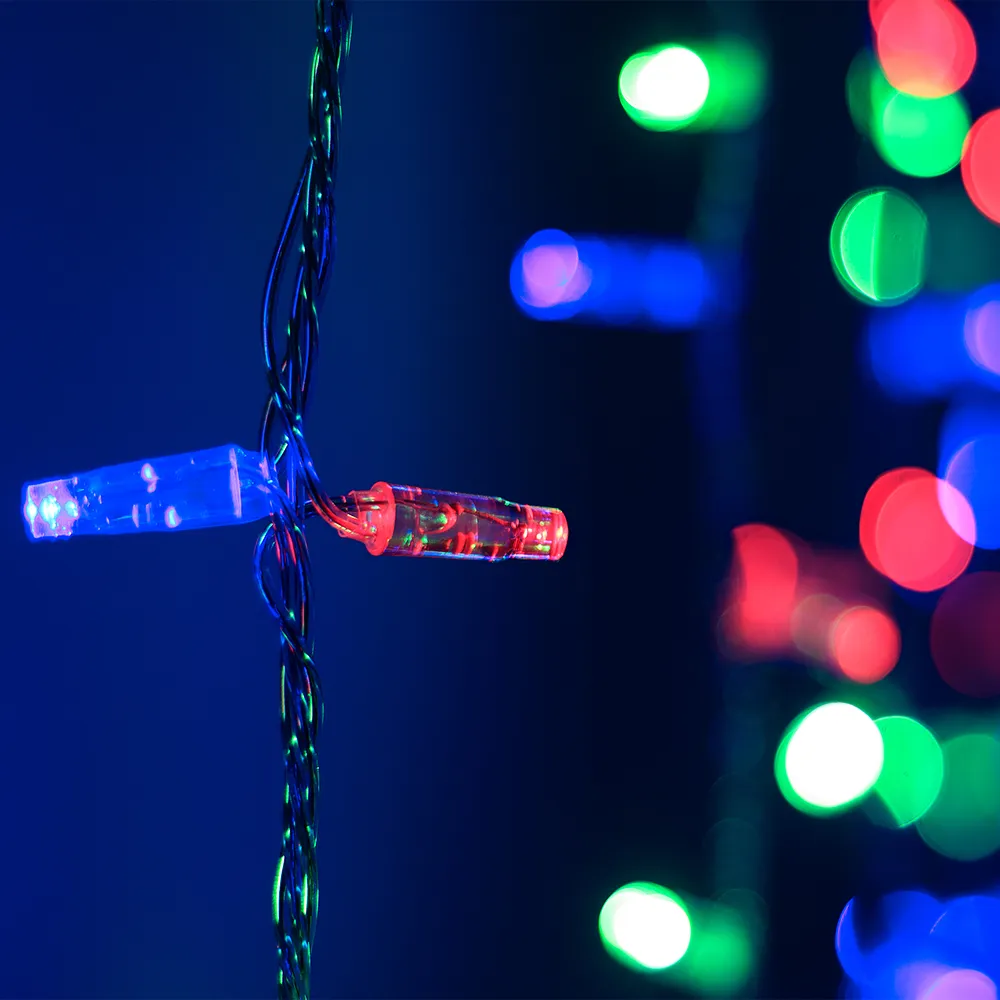 Светодиодная гирлянда ARD-CURTAIN-CLASSIC-2000x2500-CLEAR-405LED RGB (230V, 81W) (Ardecoled, IP65) - изображение товара