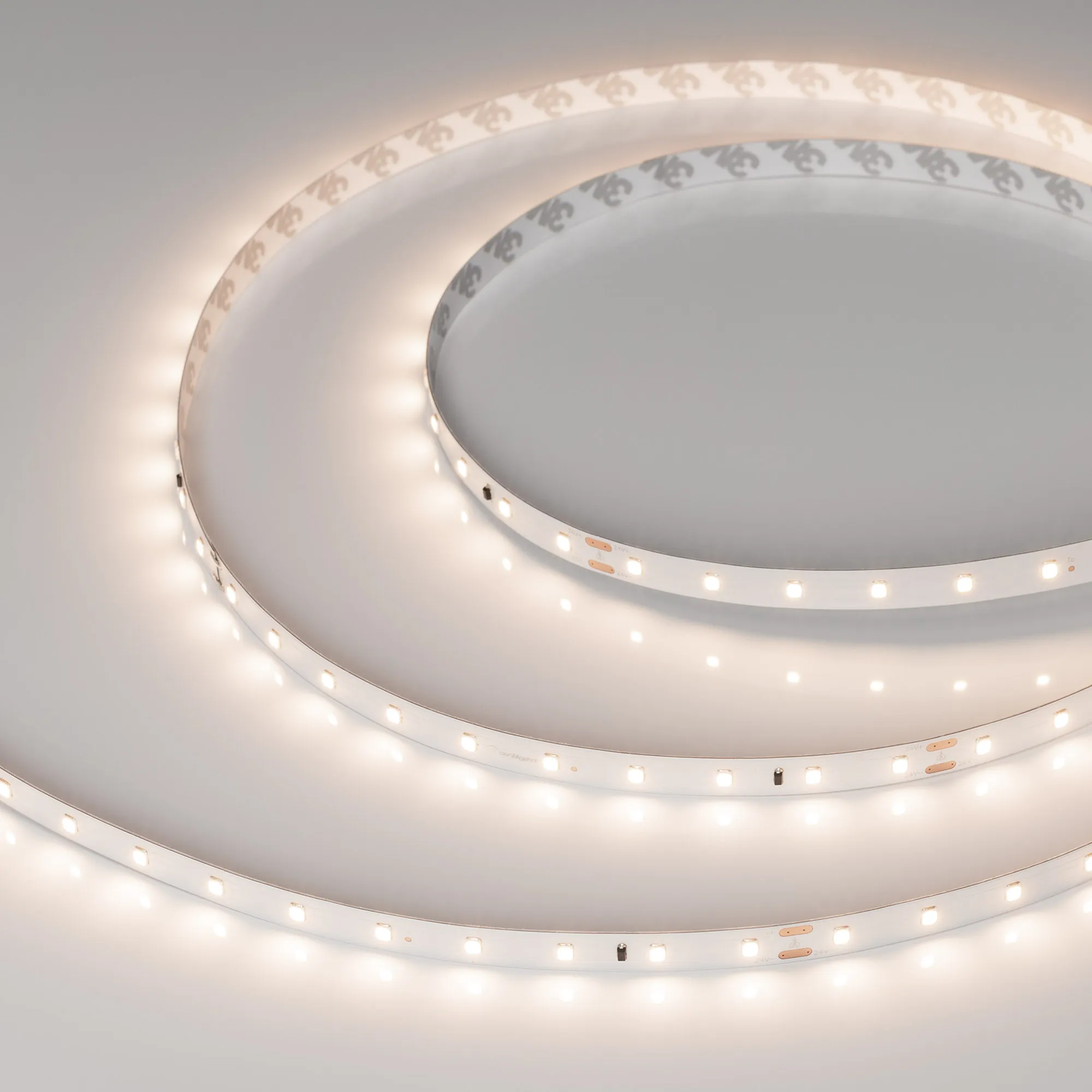 Лента светодиодная IC-A60-10mm 24V Warm3500 (4.6 W/m, IP20, 2835, 30m) (Arlight, 4.6 Вт/м, IP20) - изображение товара