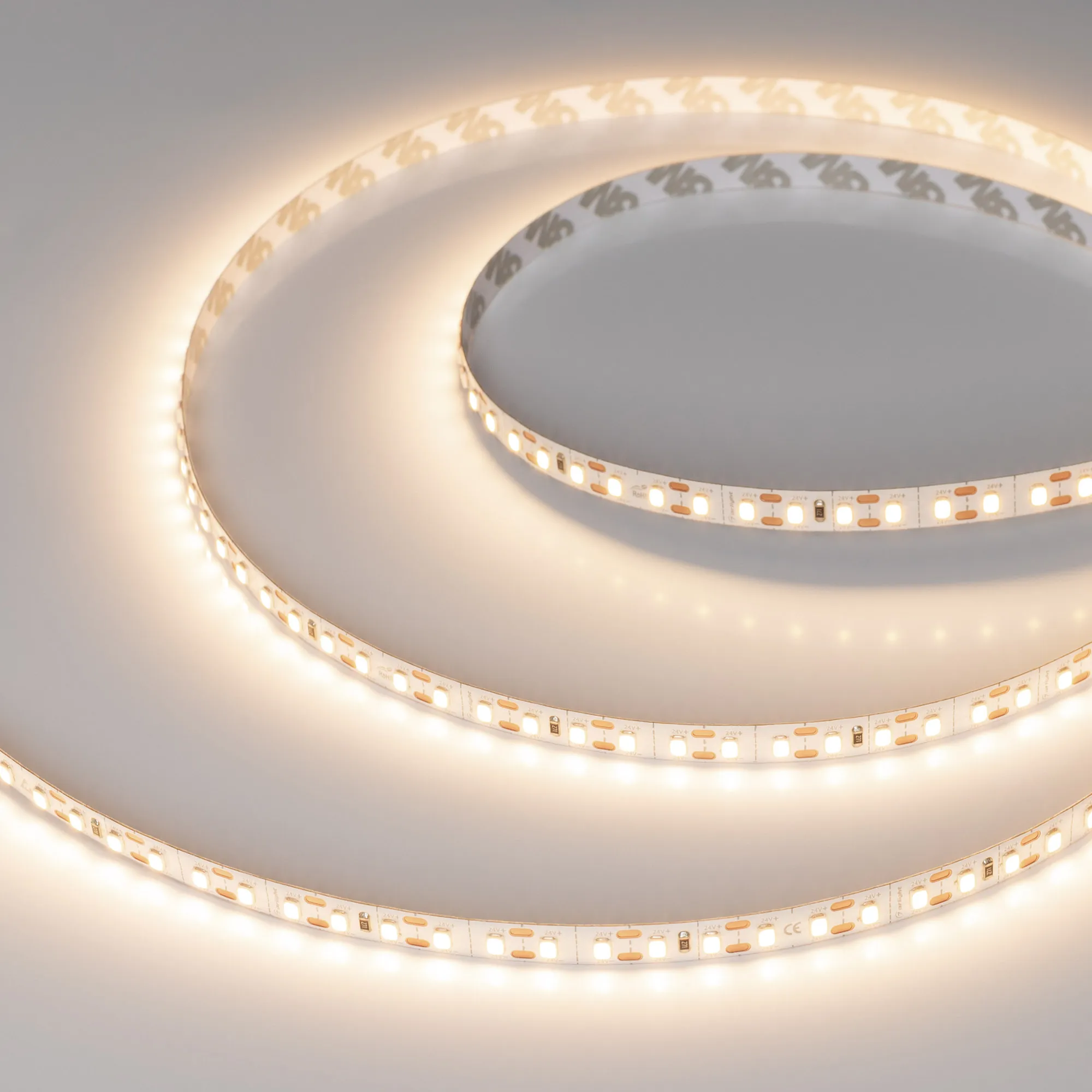 Лента FC-A120-8mm 24V Warm3000-CX1 (5 W/m, IP20, 5m) (Arlight, резка 1 светодиод) - изображение товара