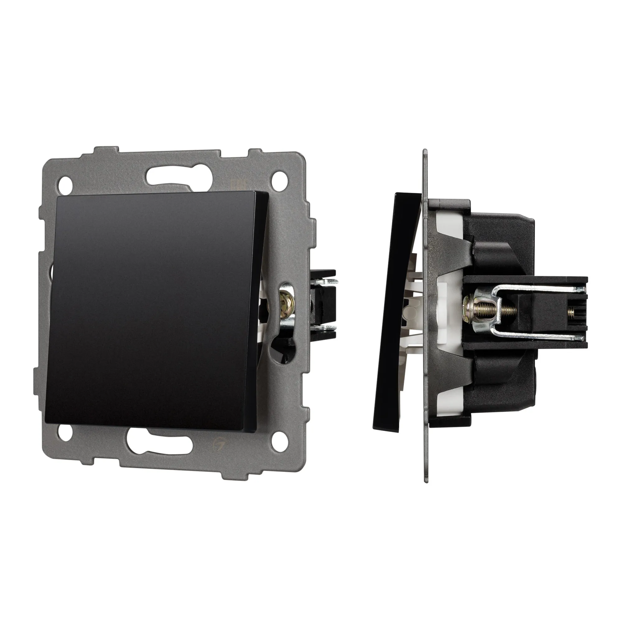 Механизм выключателя одноклавишный перекрёстный SWT-MKX1-PL-BK-V (250V, 10A) (Arlight, -) - изображение товара