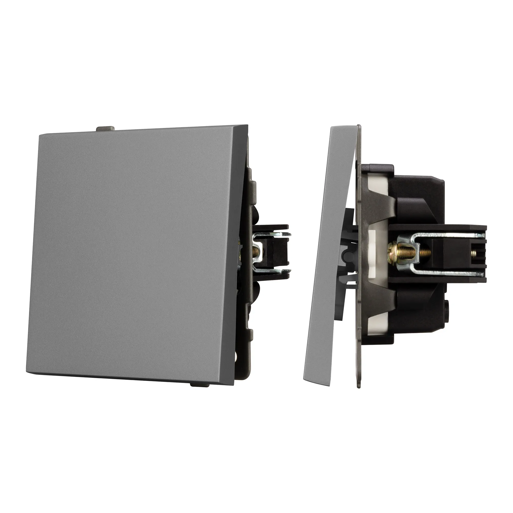 Механизм выключателя одноклавишный проходной SWT-TENDO-MKP1-PL-GR (230V, 10A) (Arlight, -) - изображение товара