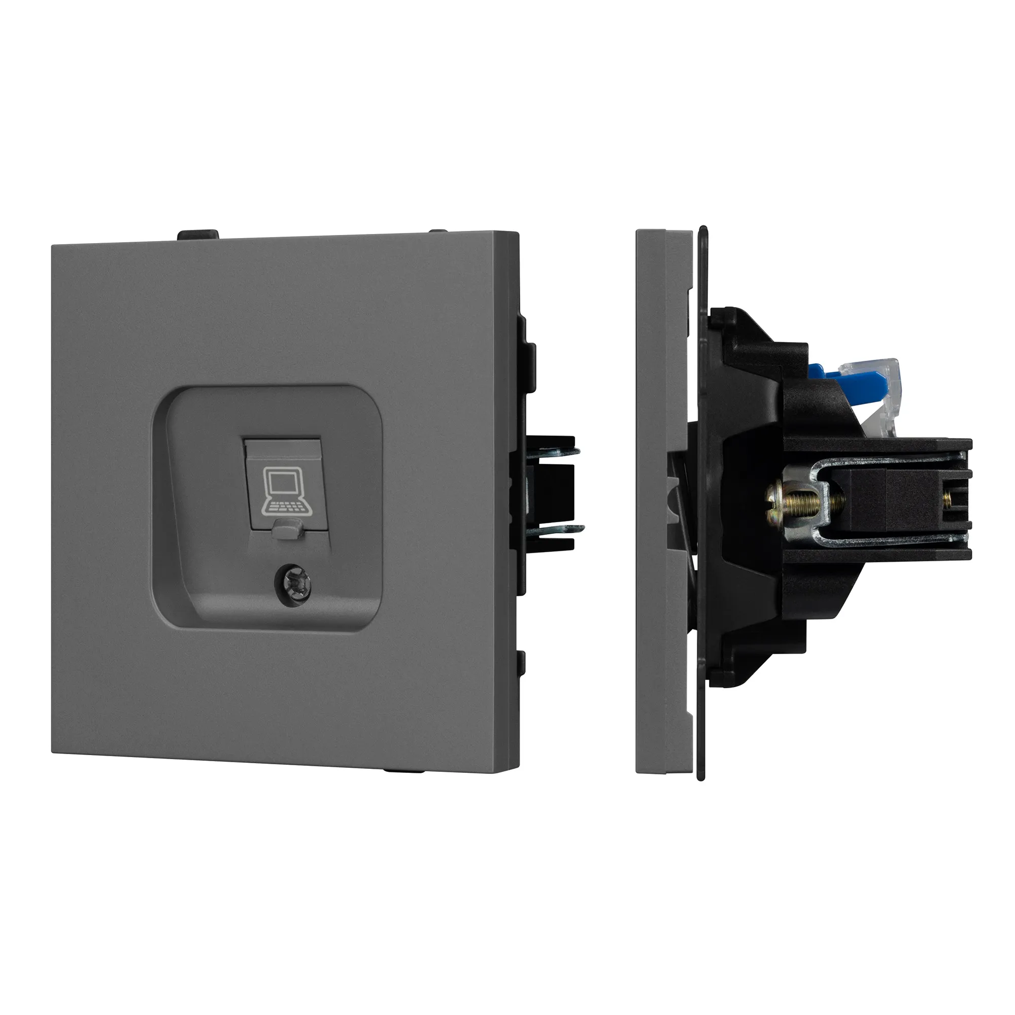 Механизм компьютерной розетки SCT-TENDO-MPC1-SFPL-GR (RJ-45, CAT6) (Arlight, -) - изображение товара